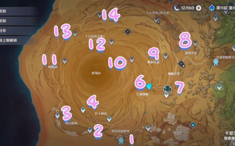 原神大赤沙海地下锚点秘境路线