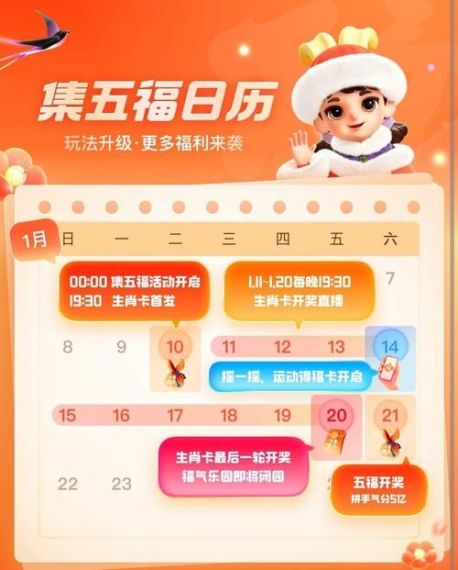 支付宝2023年集五福什么时候开始?支付宝2023年集五福时间介绍