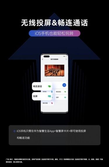 12款华为智慧屏喜提版本升级:支持iOS投屏、畅连通话