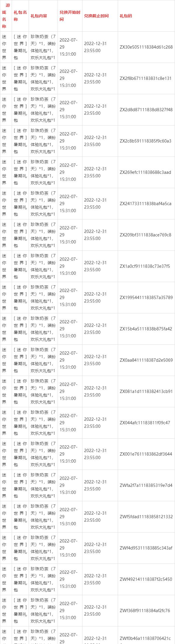 迷你世界6月18日激活码