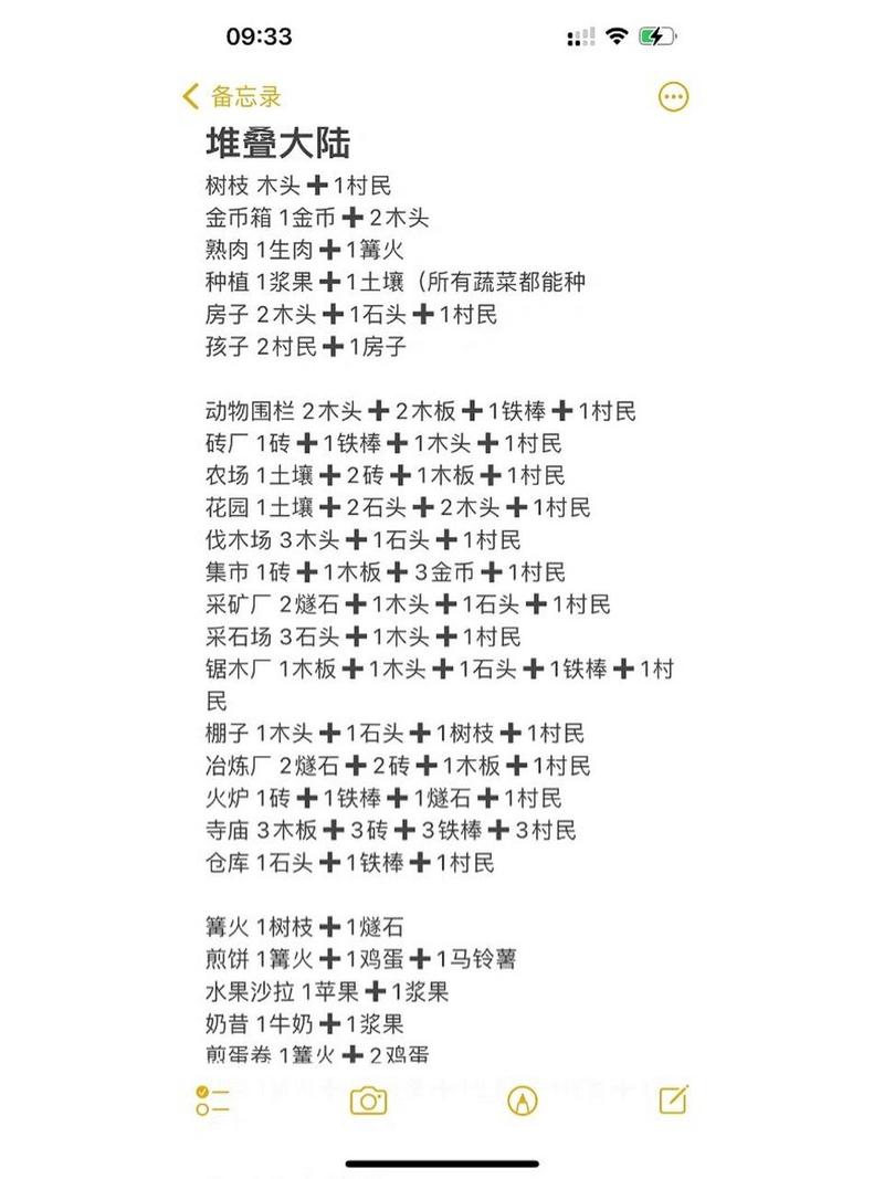 堆叠大陆合成表