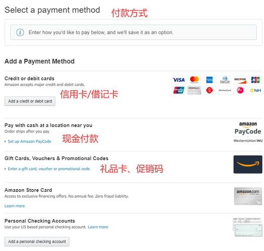 亚马逊的支付方式有哪些?
