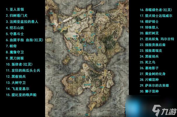 艾尔登法环所有boss顺序位置介绍-一听下载站