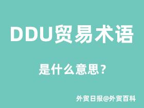 ddu是什么意思?
