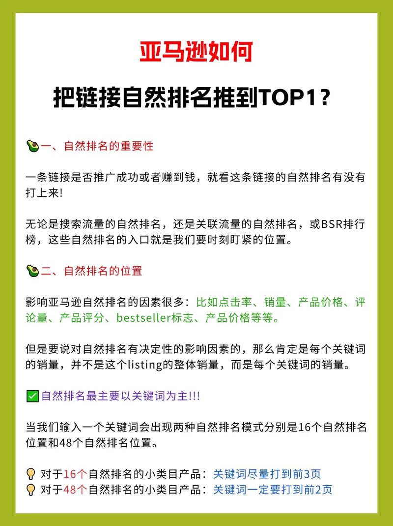 亚马逊怎么推关键词自然排名?