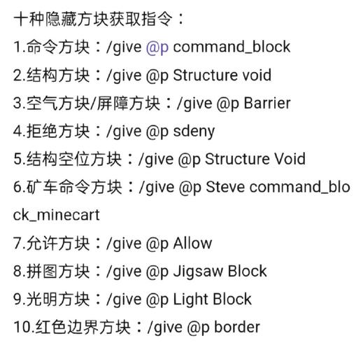 我的世界命名牌指令
