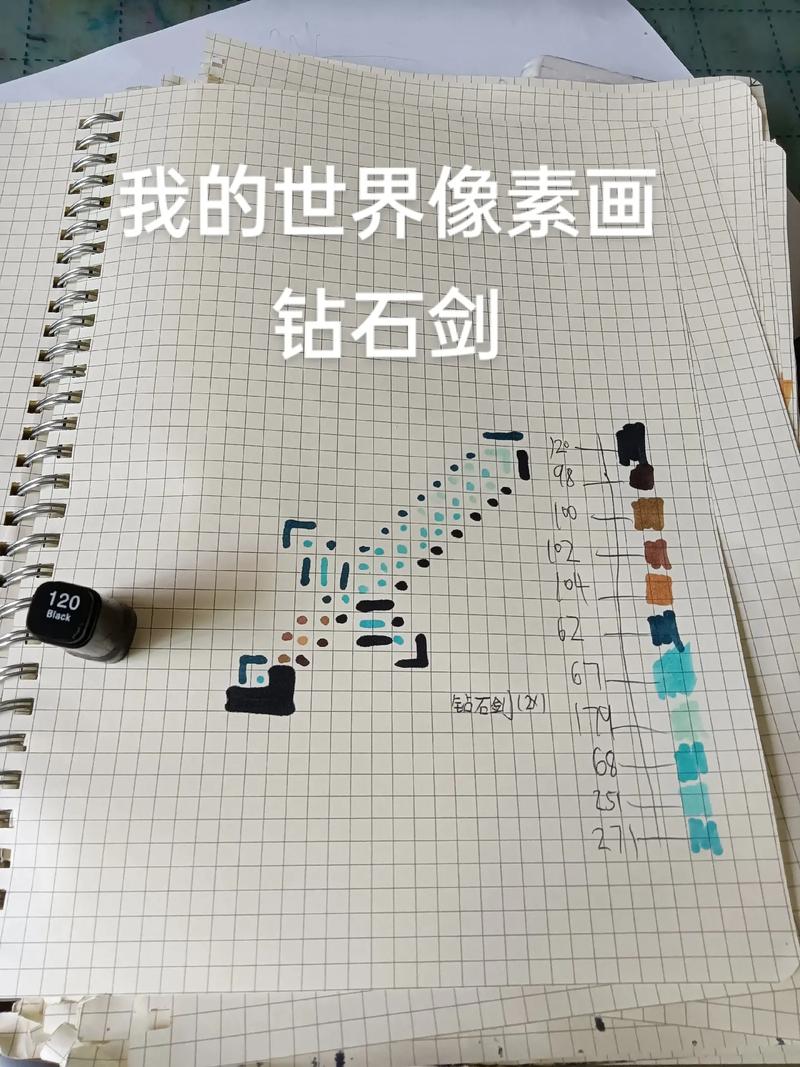 我的世界钻石剑画法
