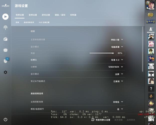 csgo 视频设置
