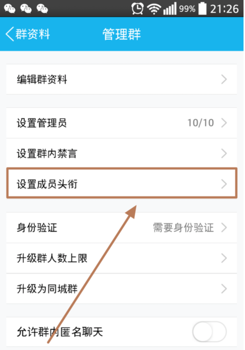 qq群头衔设置
