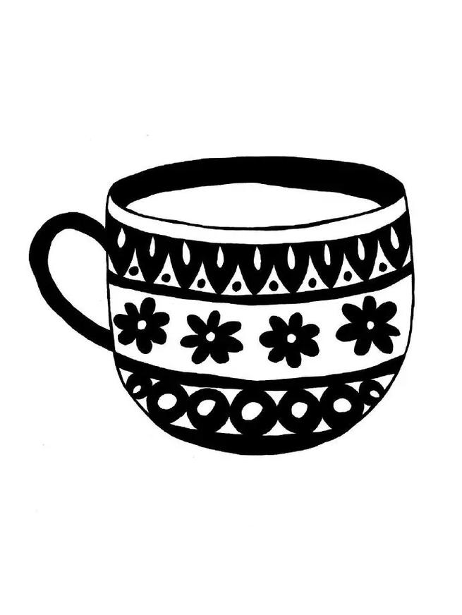 画线茶杯 画线茶杯
