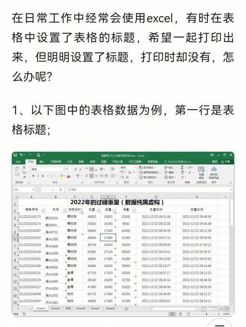 怎么设置表格标题