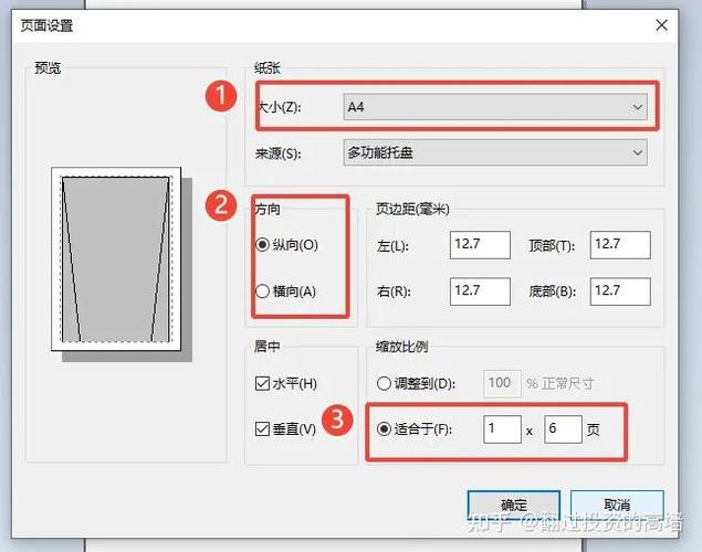 打印分页设置