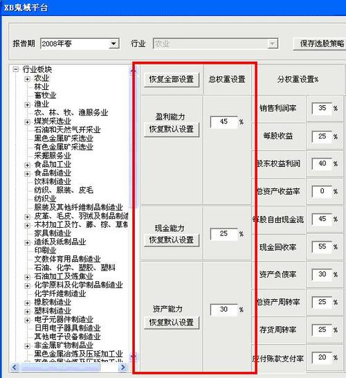 权重设置