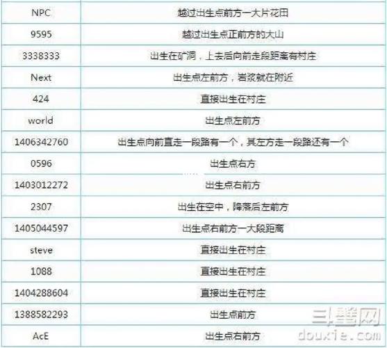 我的世界玩家代号