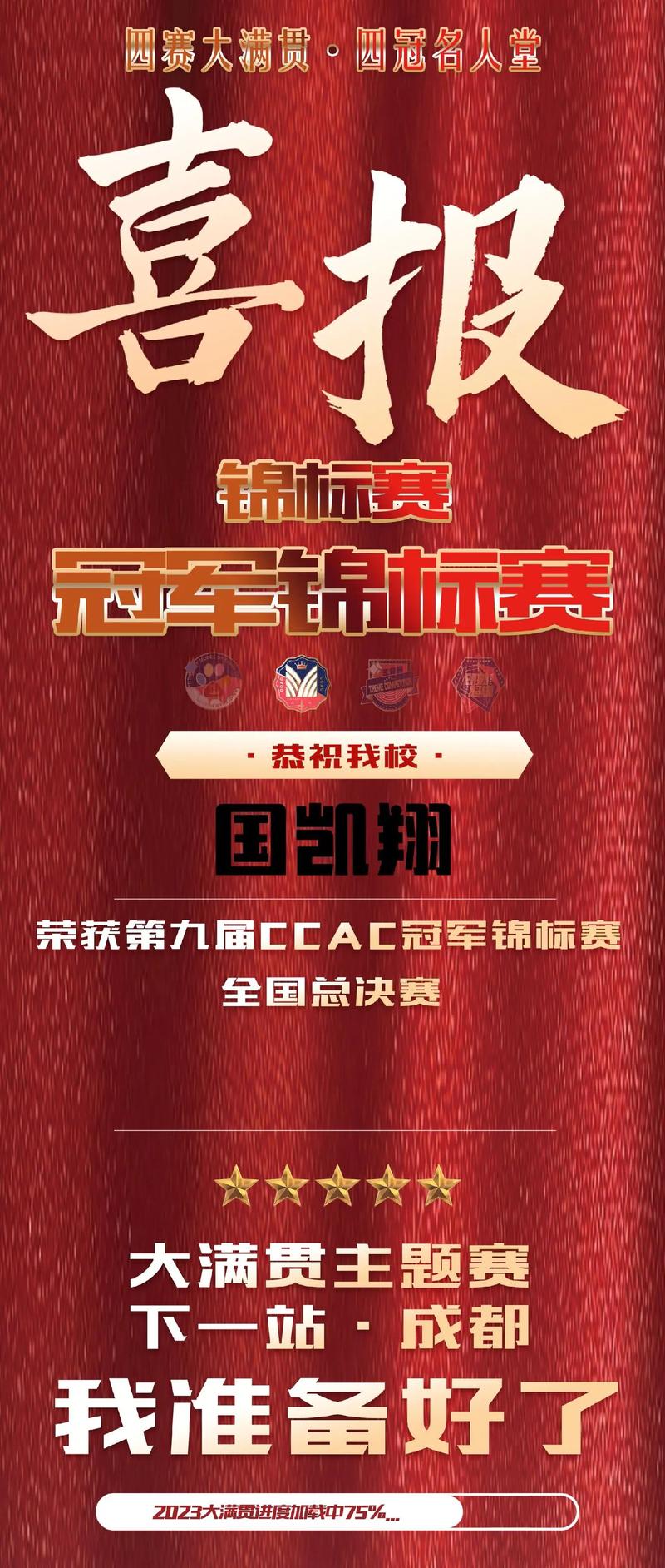 中赛冠军抖音什么