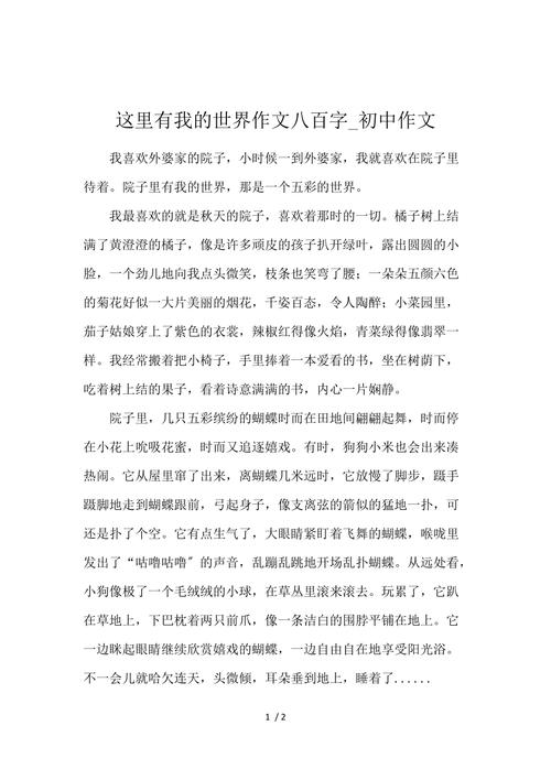 这里有我的世界