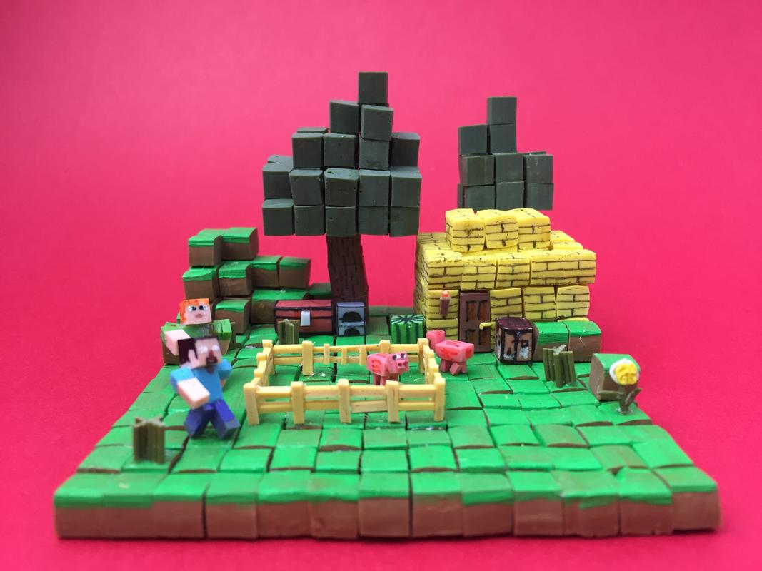 粘土我的世界作品