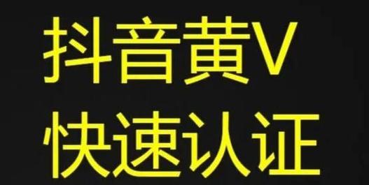 抖音黄v什么标志