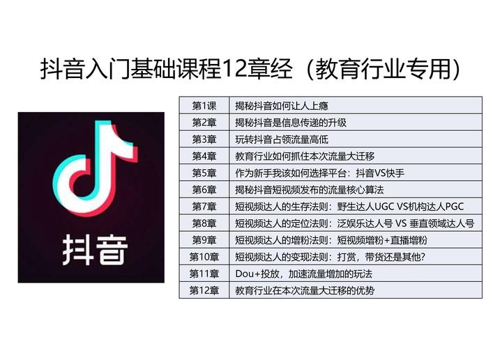 抖音需要学什么课程