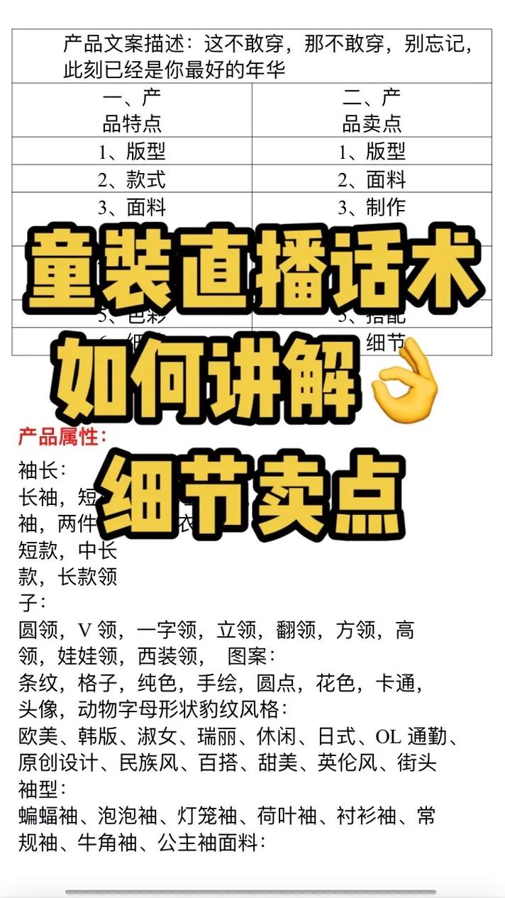 抖音童装直播说什么
