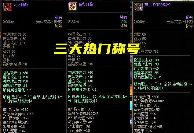 DNF,龙之挑战称号,三年不换的经典之选 DNF,龙之挑战称号,三年不换的经典之选