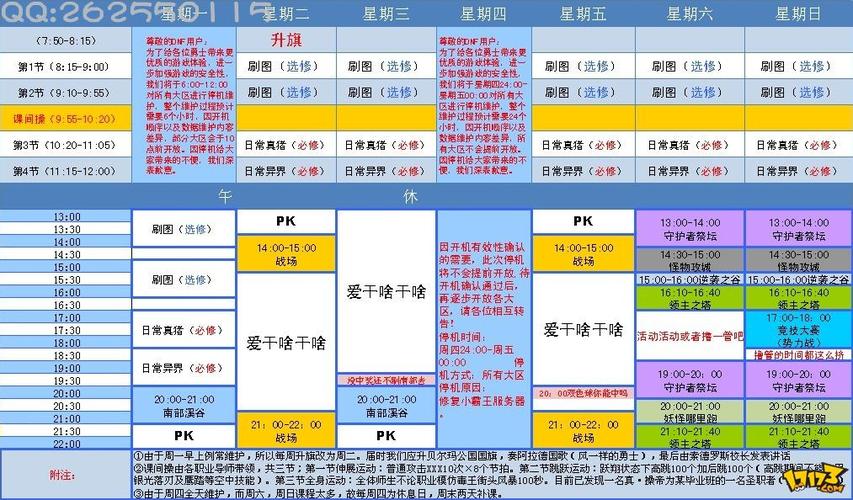 DNF团本时间安排详解 DNF团本时间安排详解