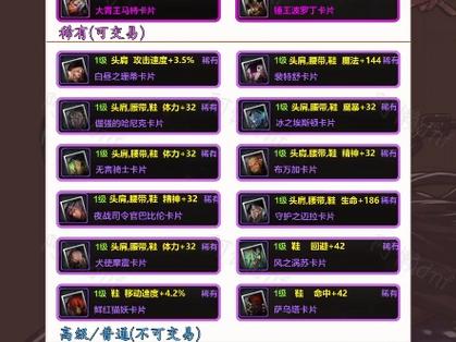 dnf卡片词典 dnf卡片词典