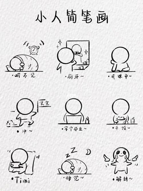 怎么画简笔画小人
