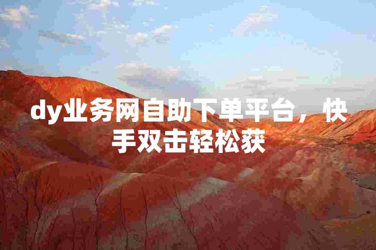 DY自助平台业务下单真人,DY自助平台登录入口
