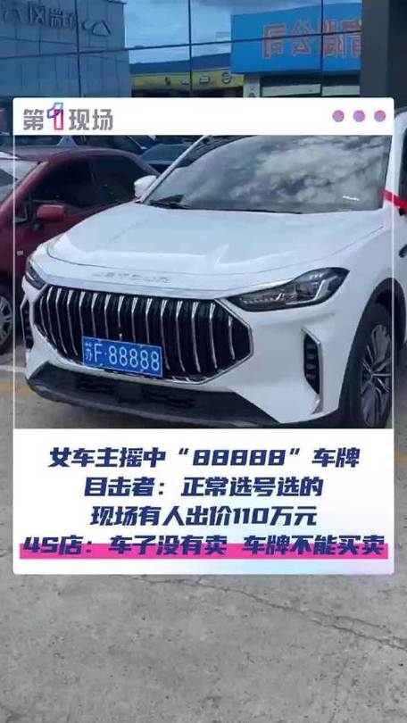 女车主摇中88888车牌 有人出价110万