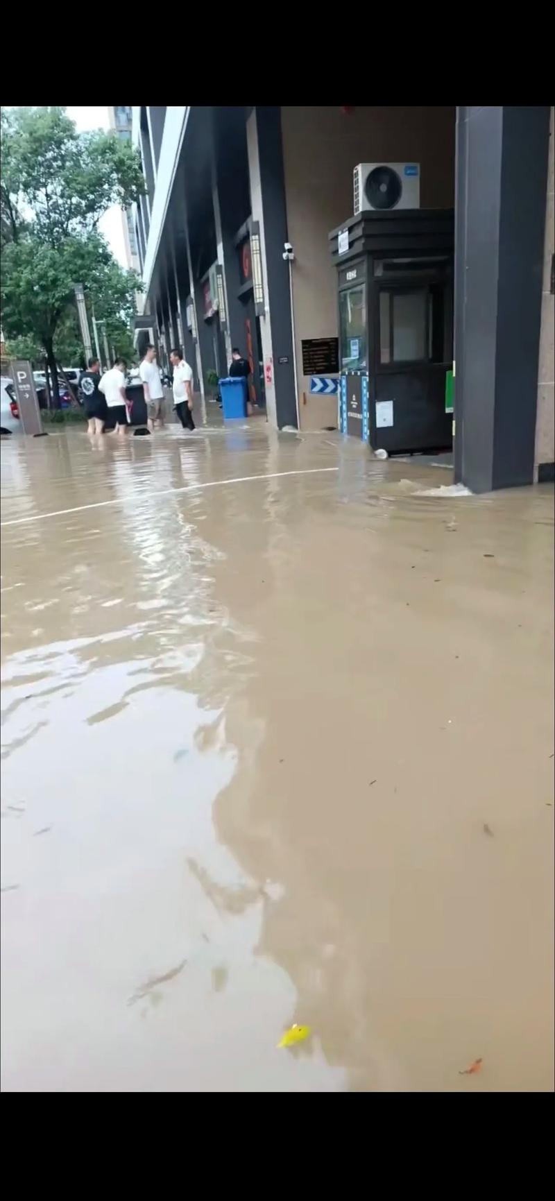 东莞一小区地下车库被积水灌满