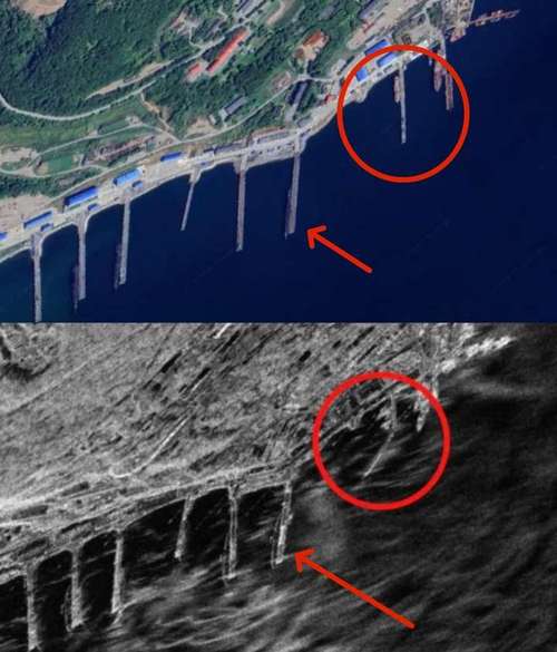 美卫星照片显示俄核潜艇基地受损