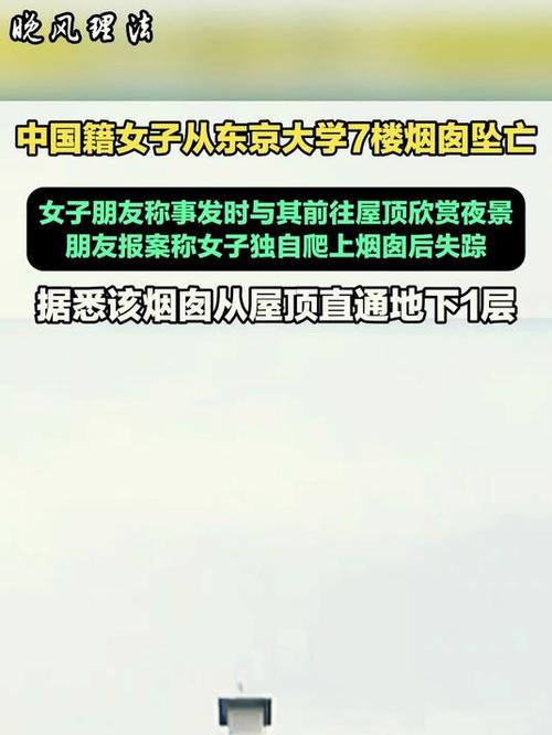 女子在东京大学烟囱坠亡 友人发声