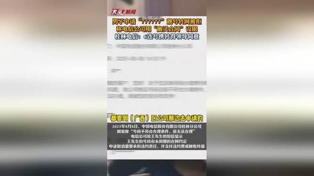 6个7靓号转网被拒 电信:需领导同意