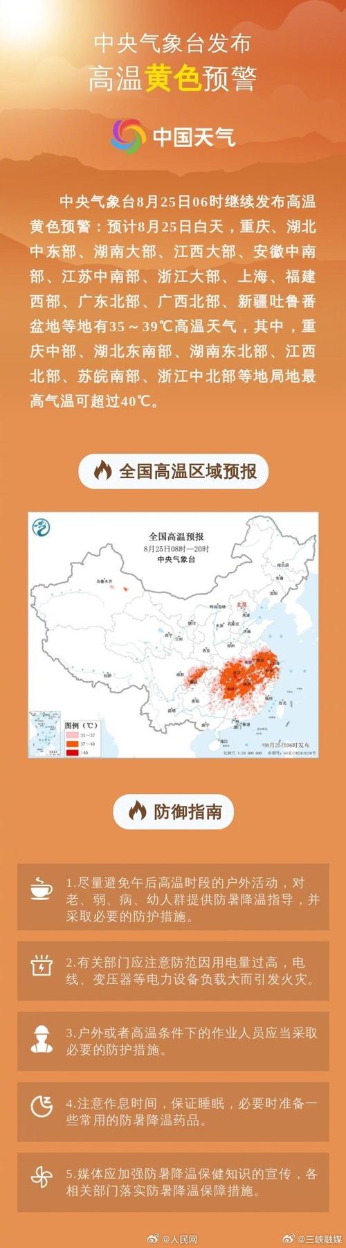 重庆湖北等局地最高气温可超40℃