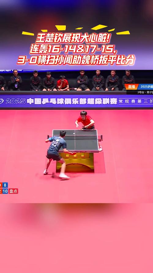 王楚钦3-0横扫孙闻
