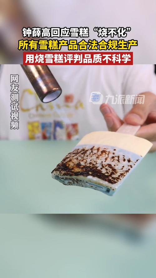 钟薛高创始人回应雪糕“烧不化”
