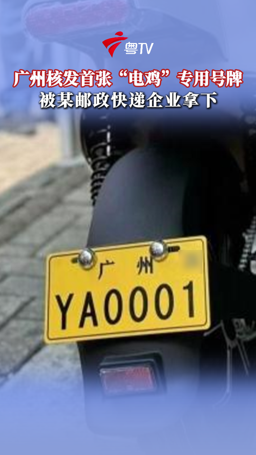 广州核发首张“电鸡”专用号牌