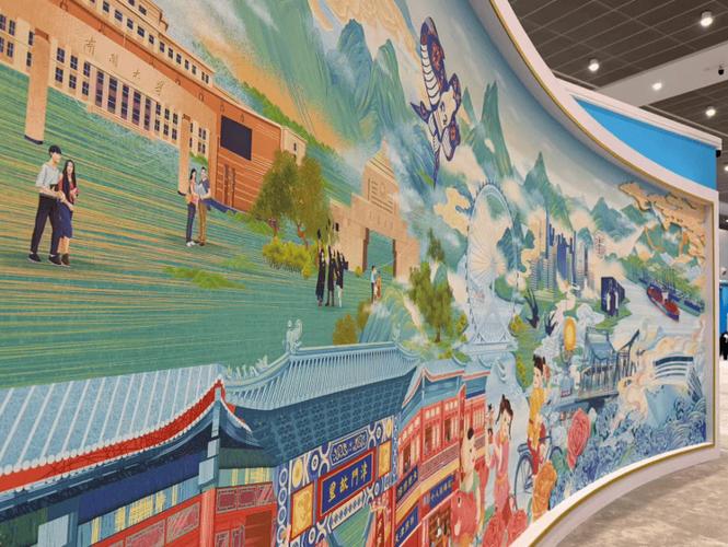 上合天津峰会22米巨幅壁画火出圈