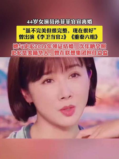 演员孙菲菲官宣离婚