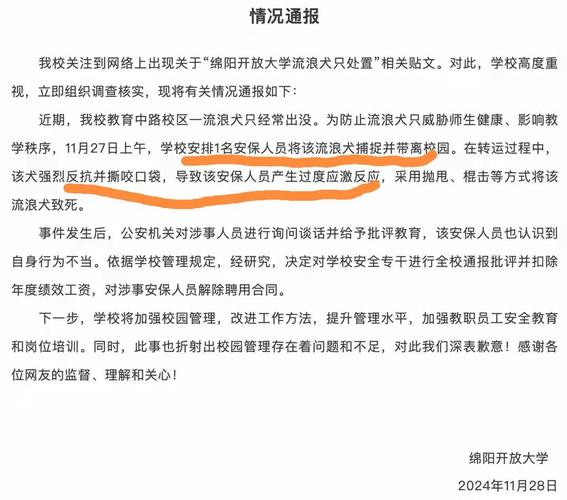 学校保安打死校园流浪狗？校长回应