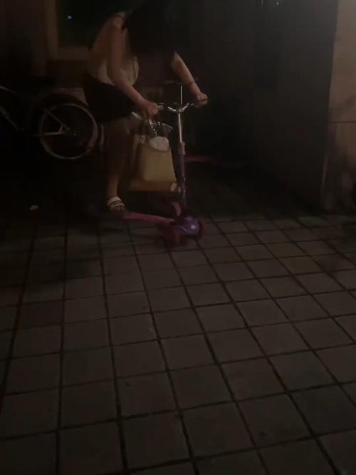 女子半夜跑步偷电动滑板车被行拘