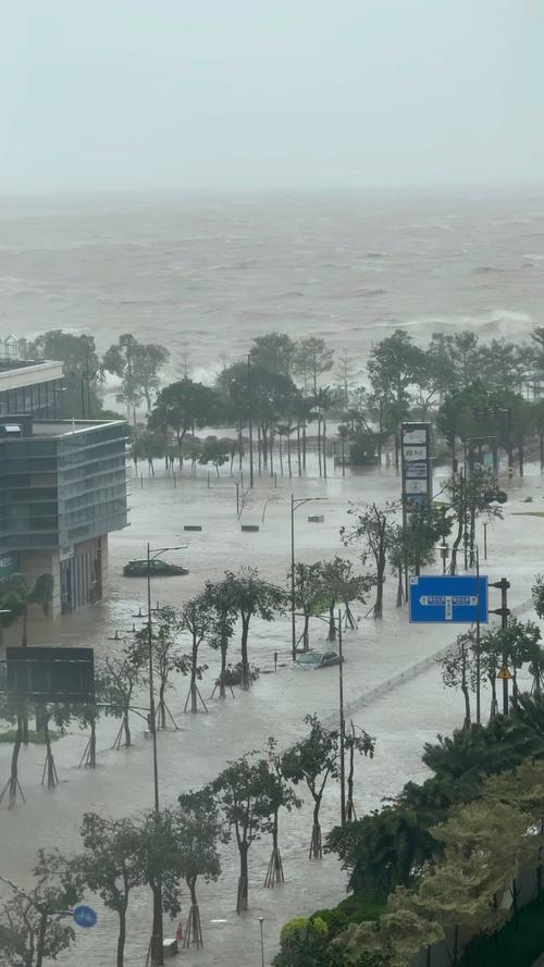 受桦加沙影响 广东多地出现海水倒灌