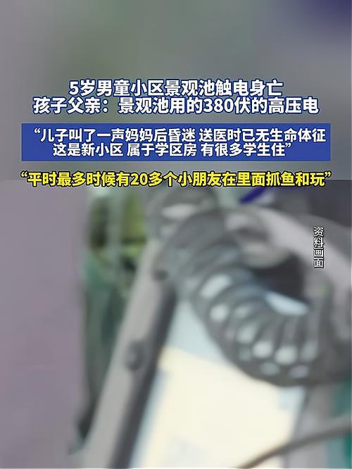 5岁男童在景观池触电身亡