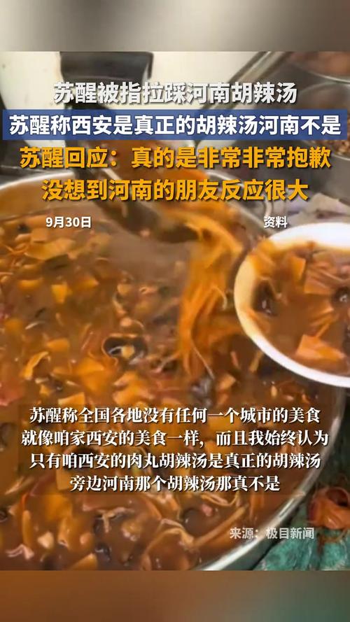 苏醒因胡辣汤言论道歉