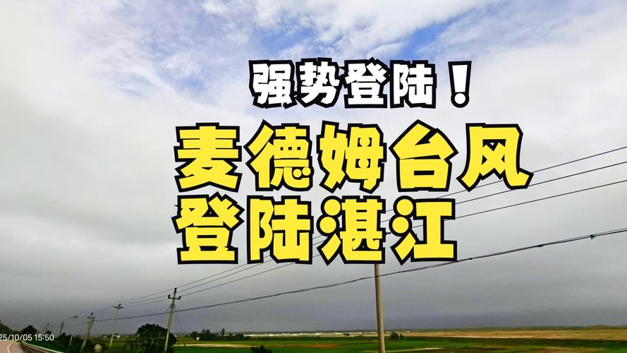 台风麦德姆登陆广东 最大风力14级