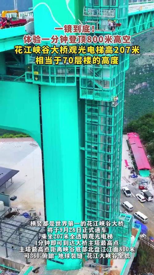 贵州花江峡谷大桥观光电梯暂停运行