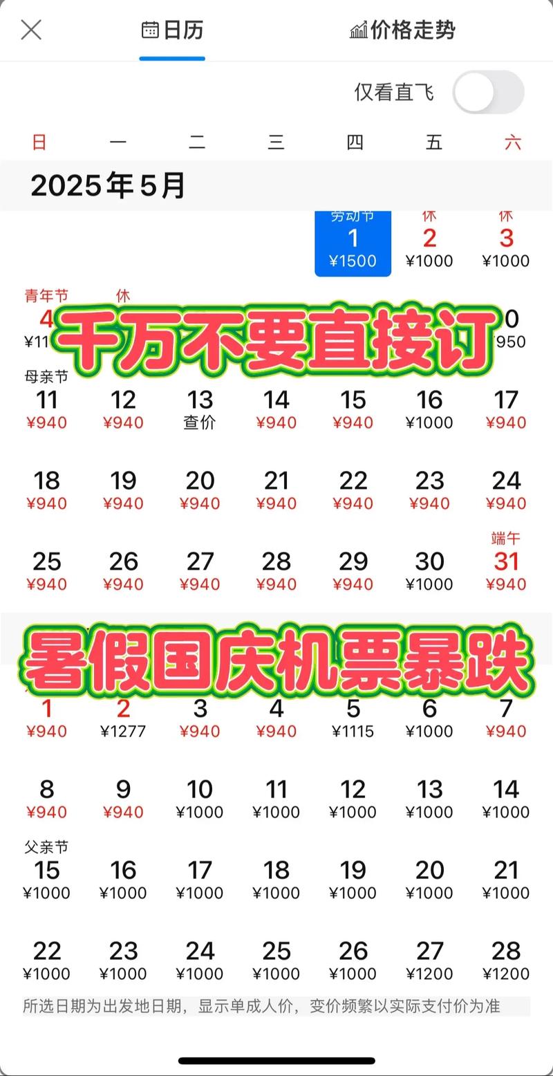 机票价格大跳水