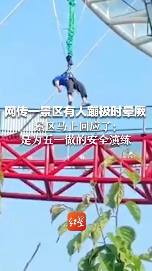 蹦极项目不用绳子 景区回应
