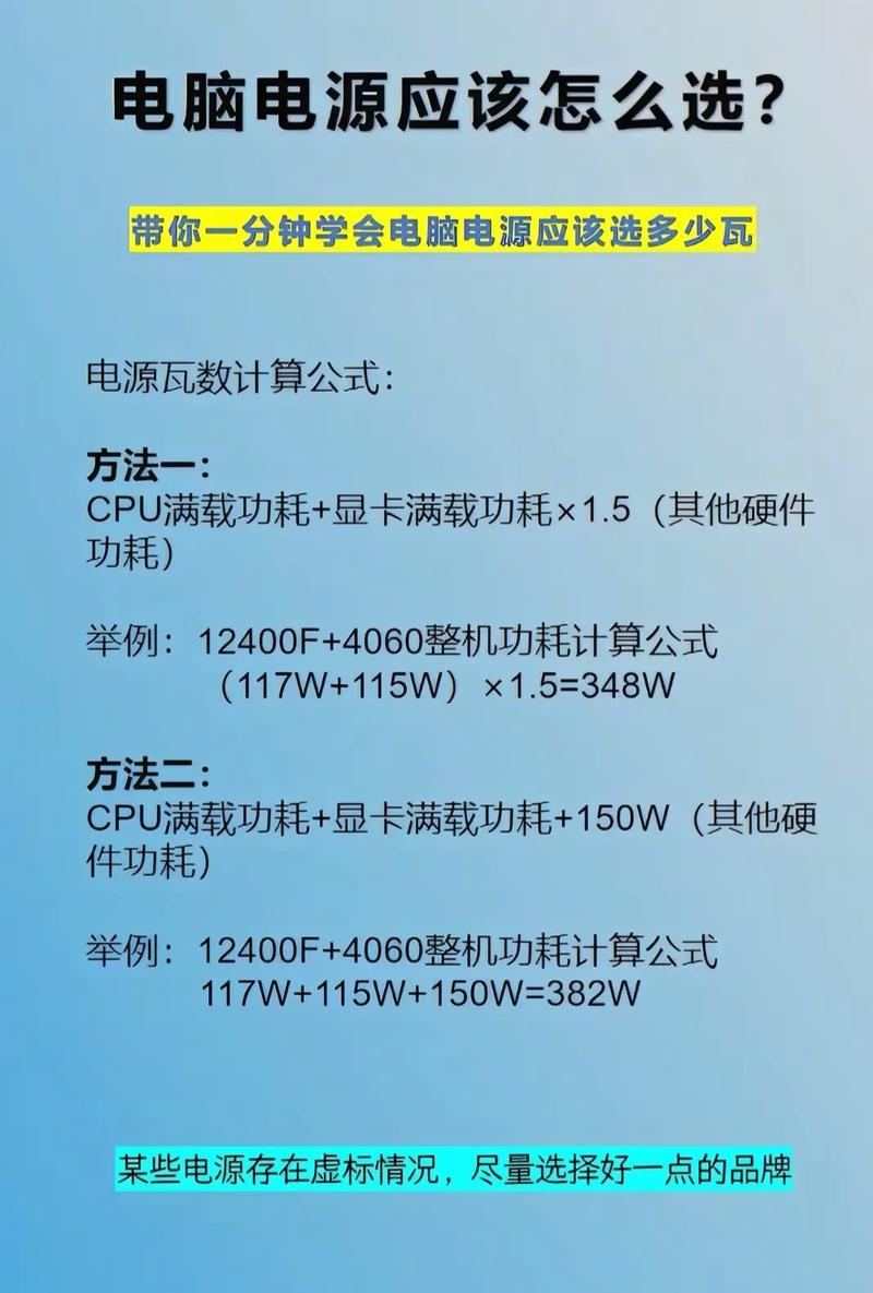 如何给电脑选电源